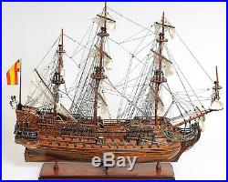 Model Ship Traditional Antique San Felipe Medium Mahogany Brass Chrome Ro