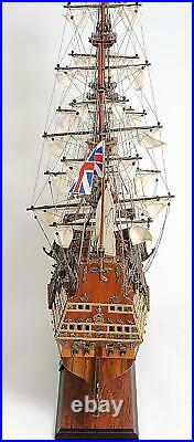 Model Ship Traditional Antique Sovereign Of The Seas Boats Sailing Wood Bas