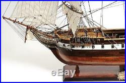 Model Ship Traditional Antique Uss Constellation Wooden Wood Base Western