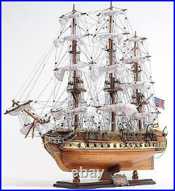 Model Ship Traditional Antique Uss Constitution Medium Rosewood Mahogany M