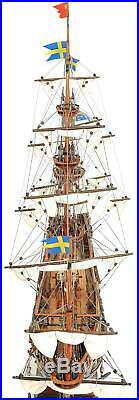 Model Ship Traditional Antique Wasa New Hand-built Plank-on-frame Constru