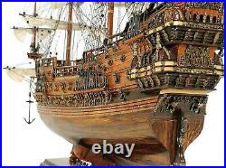 Model Ship Traditional Antique Wasa Wood Hiroshi Plank-on-frame Con