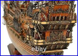 Model Ship Traditional Antique Wasa Wood Hiroshi Plank-on-frame Con