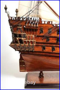 Model Ship Traditional Antique Zeven Provincien Boats Sailing Wood Base E