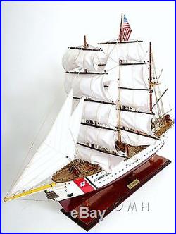 Model Ship US Coast Guard Eagle Hand Crafted Wood Model Fully Assembled