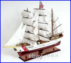 Model Ship US Coast Guard Eagle Hand Crafted Wood Model Fully Assembled