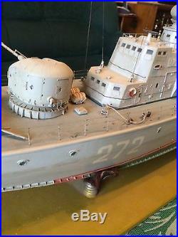 Model Ship Ussr/russia Navy Torpedo Boat 272 Museum Showpiece