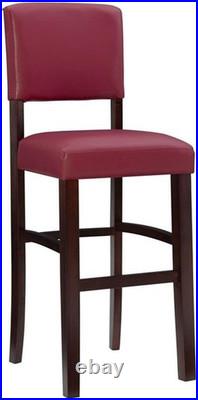 Monaco Dark Red 30 Bar Stool Stylish & Modern Design, 17.75W X 19.5D