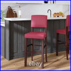 Monaco Dark Red 30 Bar Stool Stylish & Modern Design, 17.75W X 19.5D