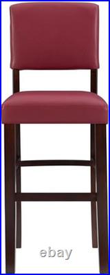 Monaco Dark Red 30 Bar Stool Stylish & Modern Design, 17.75W X 19.5D