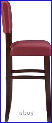 Monaco Dark Red 30 Bar Stool Stylish & Modern Design, 17.75W X 19.5D
