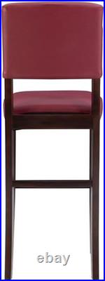 Monaco Dark Red 30 Bar Stool Stylish & Modern Design, 17.75W X 19.5D