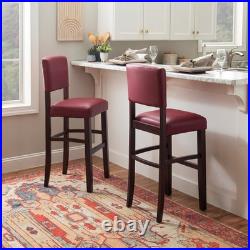 Monaco Dark Red 30 Bar Stool Stylish & Modern Design, 17.75W X 19.5D