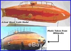 Monturiol Ictineo II Spain Submarine Wood Model Large