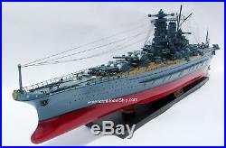 Musashi Japanese Navy Battleship Model 47 Built Wooden Model Ship NEW