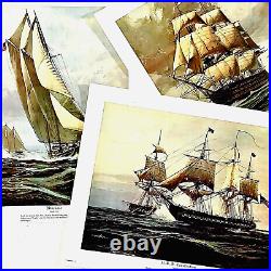 NEW Thomas Hoyne Nautical Prints 3 Set Sailing Ship Art Sea Boat Navy War Litho NEW Thomas Hoyne Nautical Prints 3 Set Sailing Ship Art Sea Boat Navy War Litho