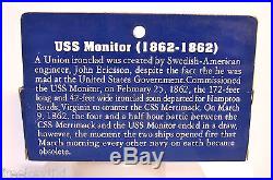 NEW USS MONITOR Union Ironclad SHIP 1862 AMERICANA Collectable Souvenir Display