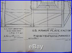 Naval Architecture Shipbuilding USN Navy Victorian Age Armor Factory Board 1897