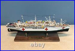 Navy Hospital Ship Model, U. S. S. Repose. Korea and Vietnam 12.5 long x 5 high
