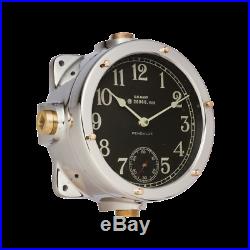 Navy Polished Aluminum Master Clock Marine Nautical Industrial