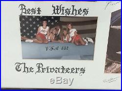 Navy STRKFITRON-132 PRIVATEERS SIGNED PRESENTATION PLAQUE HOOTERS