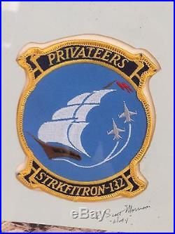 Navy STRKFITRON-132 PRIVATEERS SIGNED PRESENTATION PLAQUE HOOTERS