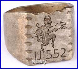 Navy U552 Sea devil 1941-42 U-boat WW2 German ring naval submarine U-Boot Kriegs