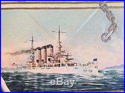 New Jersey Americas most decorated battleship & surviving warship Japanese Silk