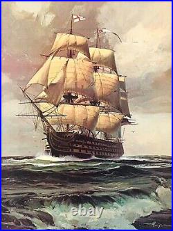 New Thomas Hoyne Nautical Prints Set 3 Sailing Ship Art Sea Boat Navy War Litho