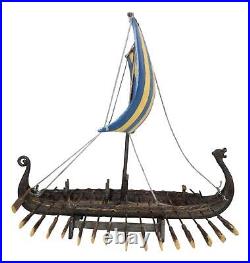 Norse Mythology Legendary Scandinavian Viking War Ship 12.75 Long Figurine