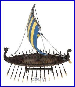 Norse Mythology Legendary Scandinavian Viking War Ship 12.75 Long Figurine