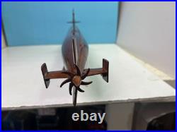 Nuclear Submarine Mahogany Wooden Model Over 20 Inches Long