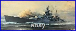 OFFSHORE BOMBARDMENT by Robert Taylor, Rare WWII Naval Print, $199.00