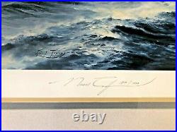 OFFSHORE BOMBARDMENT by Robert Taylor, Rare WWII Naval Print, $199.00