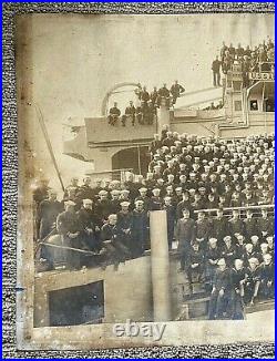 ORIGINAL WW1 USS AEOLUS (ID-3005) ARMED TRANSPORT SHIP JUMBO PHOTOGRAPH c. 1919