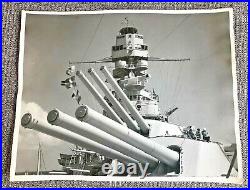 Official Vintage Us Navy Recruiting Bureau Photo B&w 11x14 Of A Destroyer Nyc