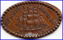 Old Ironsides Sailing Ship elongated 1924-S cent M&D SHIPS-5