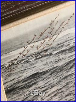 Orig USS NAUTILUS submarine Photograph + Arctic Position Log US NAVY signed