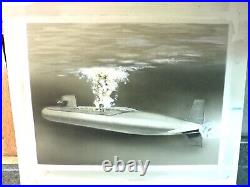 Original Art Depiction of Polaris / Poseidon Capable Submarine 1950s-1970s