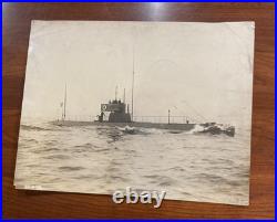 Original Large Photo USS E-1 (SS-24) E-Class Submarine Circa 1910s