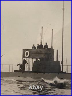 Original Large Photo USS E-1 (SS-24) E-Class Submarine Circa 1910s