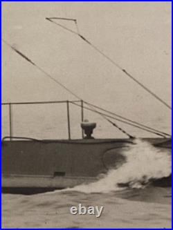Original Large Photo USS E-1 (SS-24) E-Class Submarine Circa 1910s