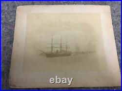 Original Period Photo of US Navy Ship-Marked USS Dolphin of Late War C. 1880