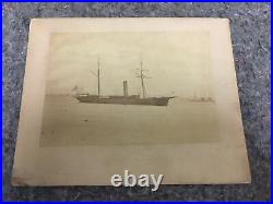 Original Period Photo of USS Despatch US Navy Steamer W. H. Heiss C. 1880