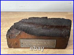Original Piece of 1794 US FRIGATE CONSTITUTION HULL Rebuilding in 1927