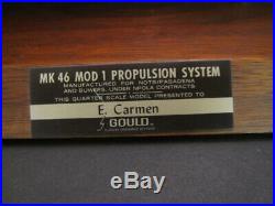 Original Quarter Scale Model MK46 Torpedo Propulsion System GOULD Inc 1960's