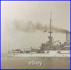 Original USS Alabama (BB-8) Battleship Albumen Photograph