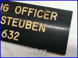 Original USS VON STEUBEN SSBN 632 Commanding Officer Double Sided Sign