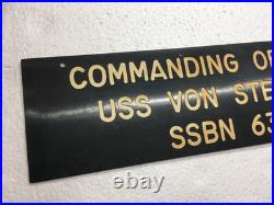 Original USS VON STEUBEN SSBN 632 Commanding Officer Double Sided Sign