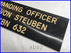 Original USS VON STEUBEN SSBN 632 Commanding Officer Double Sided Sign